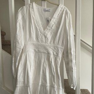 Fun flirty 'Bettina' style Intermix Mini dress, white with lace details
